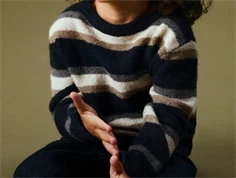 Name It dark sapphire stribet striktrøje